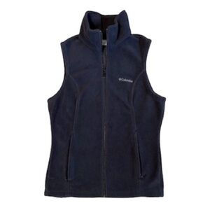 COLUMBIA Fleece Zip Up Vest Black Women’s Size Small